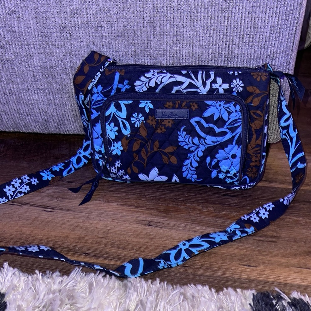 Blue and Brown Vera Bradley Cross Body